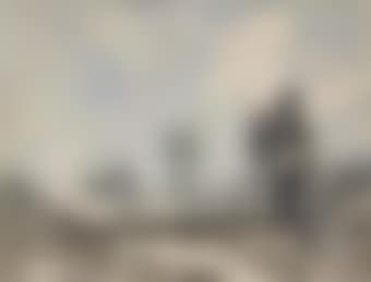 Paysage avec des arbres le long du rivage (preview)