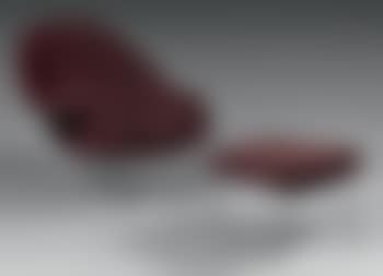 Fauteuil et bout de pied Womb Chair et Womb Ottoman by Eero Saarinen (preview)
