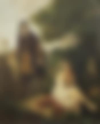 Raffaello e la Fornarina sullo sfondo di Castel Sant'Angelo (preview)