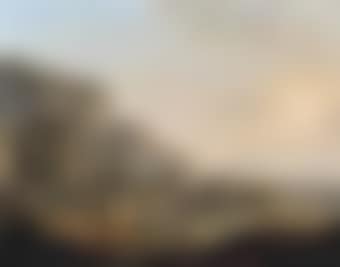 A river landscape with fishermen and travellers in the Roman Campagna, at sunset (preview)