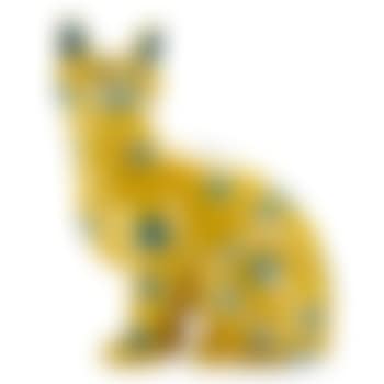 Faience Cat with Whimsical Motifs (preview)