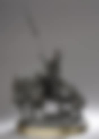 Soldat cosaque sur sa monture après une bataille et un cheval en trophé (preview)