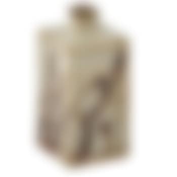 Rectangular Bottle form Vase with Abstract Floral Decoration (preview)