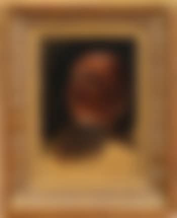 Woman with a red coiled braid (Tête de femme vue de dos) (preview)