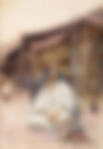 Femme assise au campement (preview)