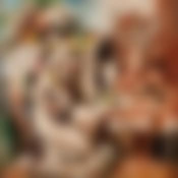 Sculpture cubiste, compotier et vase de fleurs (preview)