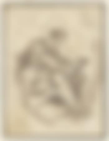 Zwei allegorische Figuren auf Wolken thronend (preview)