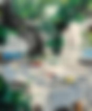 Provincial garden scene with laid table (preview)