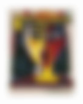 Femme au chapeau a pompons et au corsage imprim� (preview)