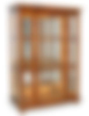 Mid 19th century. A walnut-veneered softwood vitrine (preview)