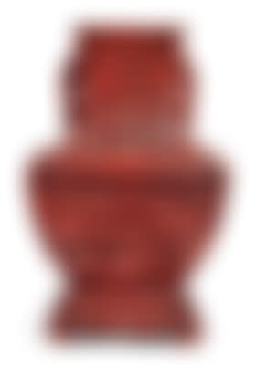 Red carved lacquer over a metal core. In an archaising fanghu form (preview)