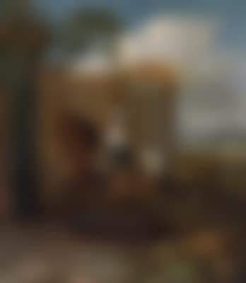 A horseman on a horse performing a Courbette (preview)