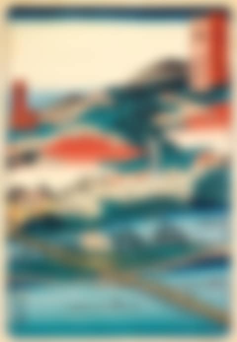 Paysage de la province de Yamashiro repr�sentant le pont qui traverse la lune � Arashiyama (preview)