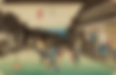 Goyu, tabibito tomeru onna. Villagers dancing in the street (preview)