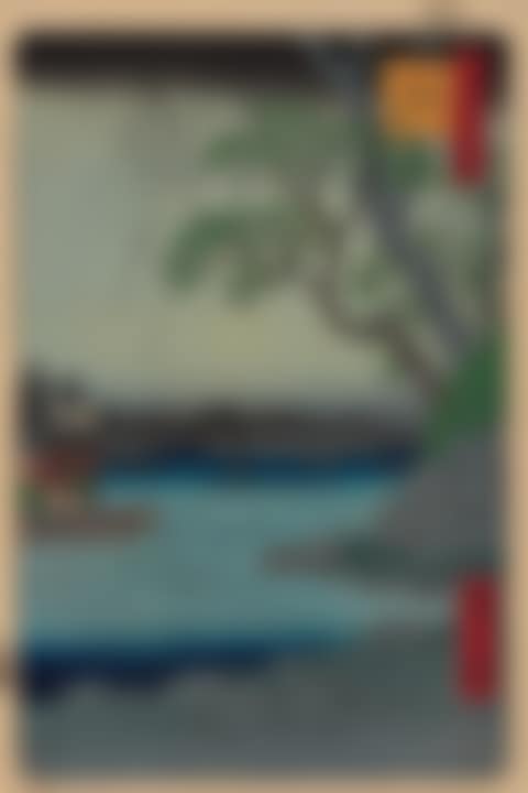 Onmayagashi. Two women on a ferry boat nearing the stony riverbank (preview)