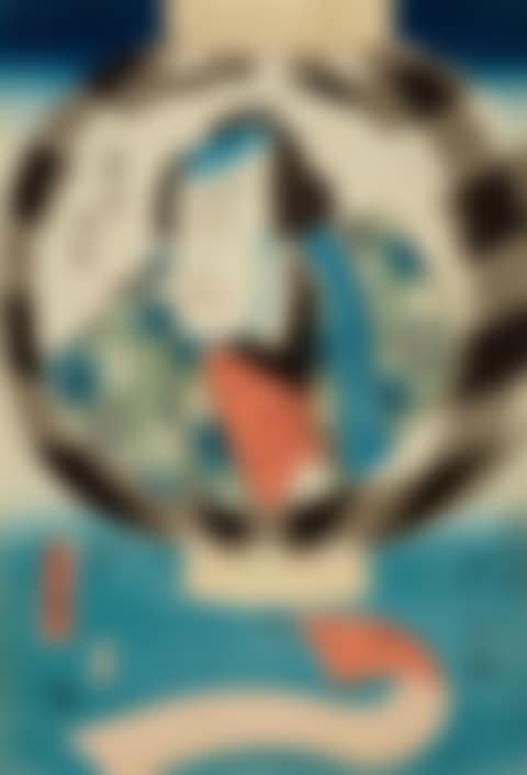 Portrait inside a paper lantern of an actor as Sonozaki Senkichi (preview)