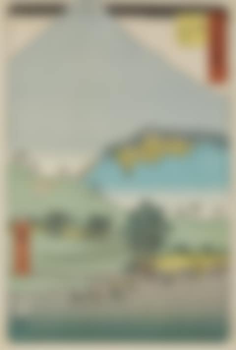 Hara, Ashitakayama Fuji chôbô. Road with tea stalls at the foot of Mount Fuji (preview)