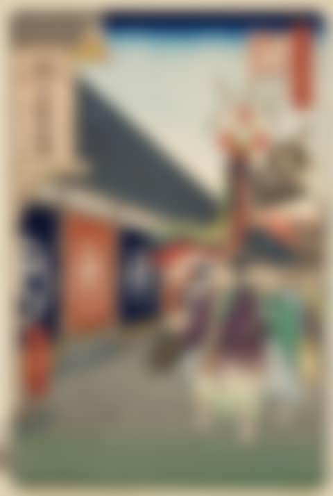 Ôdenmachô gofukudana. The carpenter's parade passing by Daimaru dry goods store (preview)