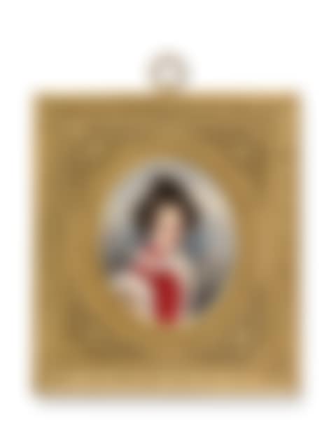 Konradine Dubský of Trebomislyc, née Freiin von Sorgenthal (1804-1826), in fur-trimmed red coat (preview)