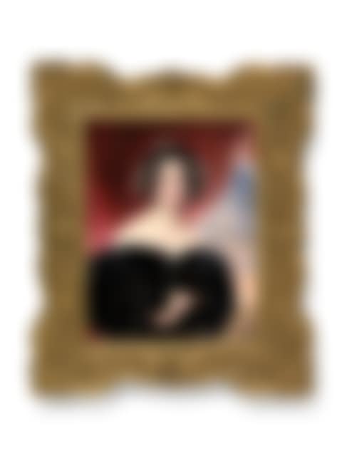 Katharina Friederike Wilhelmine Benigna, Princess of Courland, and sovereign Duchess of Sagan (1781-1839), in black dress, holding an eye glass (preview)