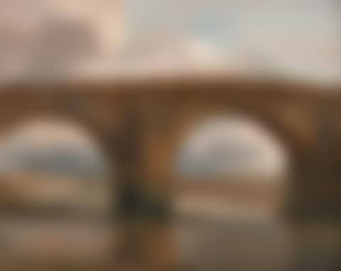 Study of a bridge in front of a landscape (preview)