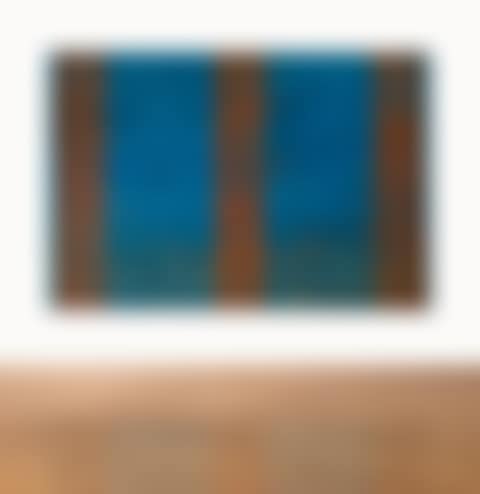 UNTITLED (CANOPY PAINTING: BLUE AND ORANGE) (preview)