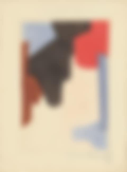 Composition brune, blanche, bleue et rouge, plate 1 from: Parménide. Dialogue de Platon (preview)
