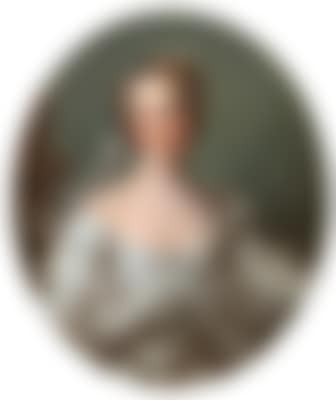 Portrait of an elegant lady in an ivory-coloured dress (preview)