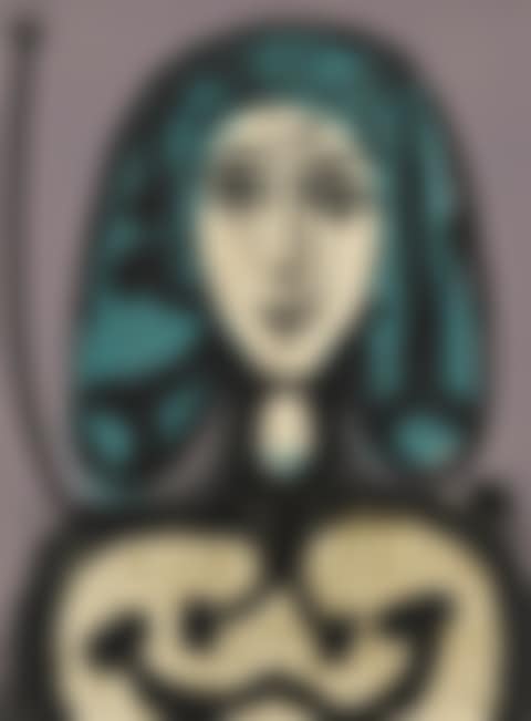LA FEMME À LA RÉSILLE (FEMME AUX CHEVEUX VERTS) (B. 612; M. 178 TER) (preview)