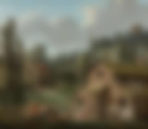 Interior With A Colonnade And Animated View Of A Palace (preview)