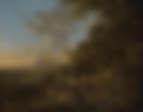 LANDSCAPE WITH TRAVELLERS ON A PATH AND A SMALL WATERFALL (preview)