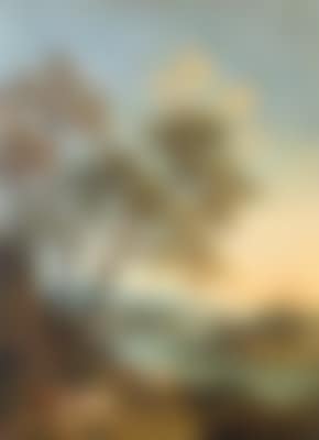 A river landscape with a herdsman in the foreground and a village beyond (preview)