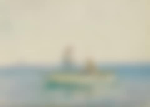 TWO FIGURES IN A BOAT  (preview)