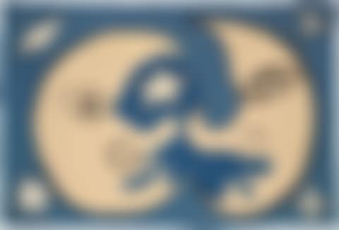 Lune et soleil, fond d'azur (Moon and Sun, on a blue background) (preview)