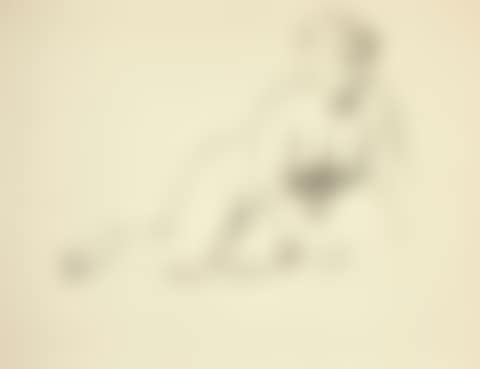 AUFGESTÜTZT LIEGENDER WEIBLICHER AKT (RECLINING FEMALE NUDE) (preview)