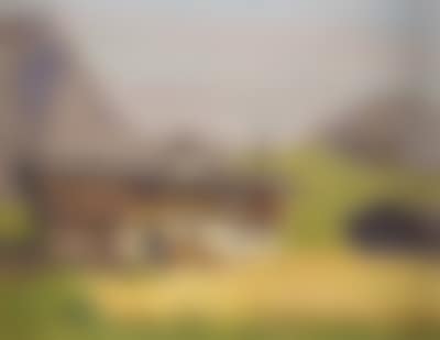 Tyrolean farmstead in the high mountains with two haystacks (preview)