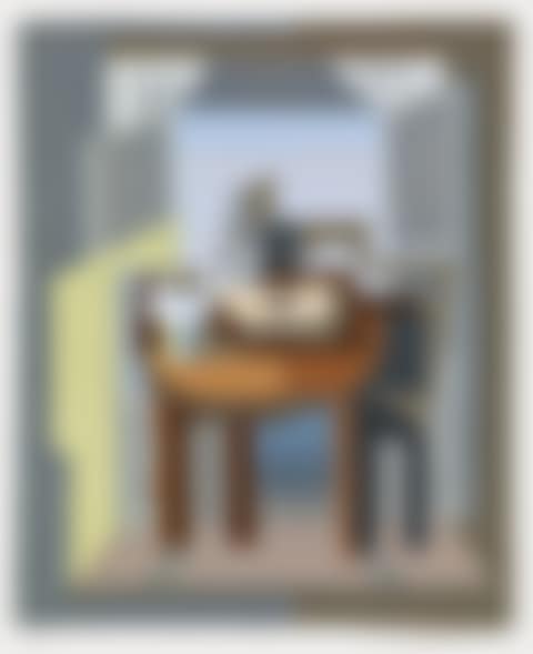 Compotier, Partition, Bouteille Et Guitare Devant Une Fenêtre (preview)