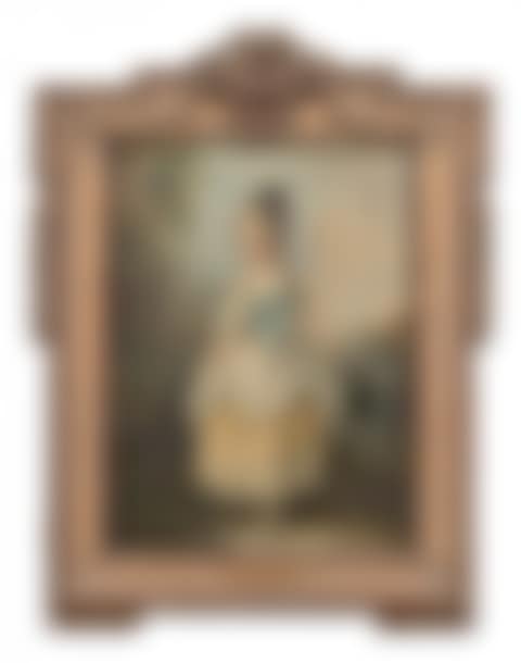 Young elegant girl in a landscape (preview)