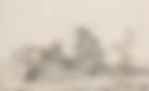 Cottages and Farm Buildings with a Man Sketching (preview)