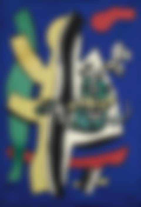 NATURE MORTE AUX FRUITS SUR FOND BLEU (preview)