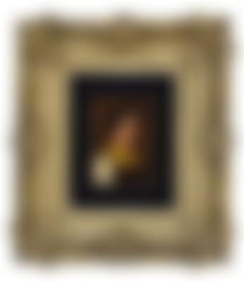 Portrait of a girl with yellow shawl, autographed Defregger (preview)