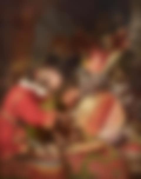A monkey wearing a black cap with exotic fruit (preview)