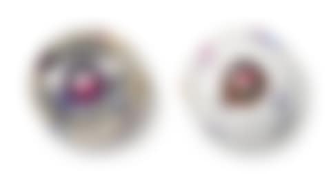 EYEBALL (WALL) - PLATINUM; AND EYEBALL (WALL) - WHITE (2 WORKS) (preview)