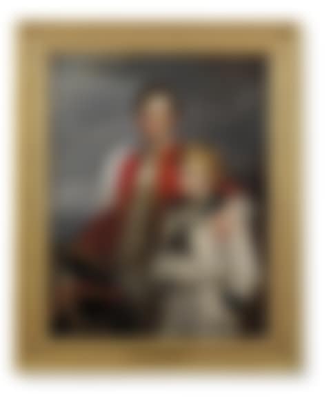 Portrait of the Hon. George FitzRoy Somerset, later 3rd Baron Raglan (1857-1921) dressed as a Queen's Page, and the Hon. Granville Somerset (1862-1901), in a sailor suit, sons of Richard Henry FitzRoy Somserset, 2nd Baron Raglan (preview)