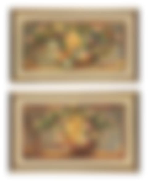 Trompe-l'oeil of flowers of butterflies (preview)