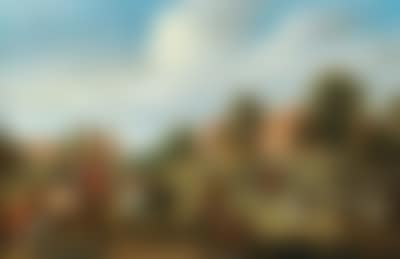 A cavalry unit halting near a village (preview)