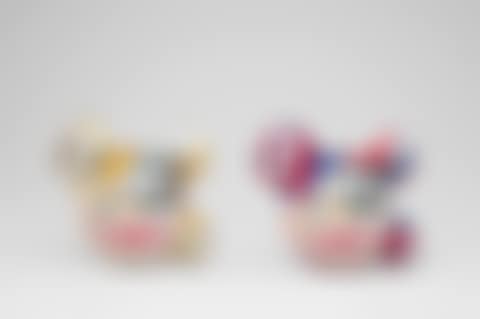 Two works: (i) MR. DOB (Gold); (ii) MR. DOB (Red and Blue) (preview)
