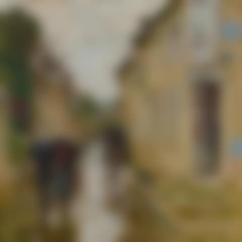 La grande rue de Bessé-sur-Bray sous la pluie (preview)