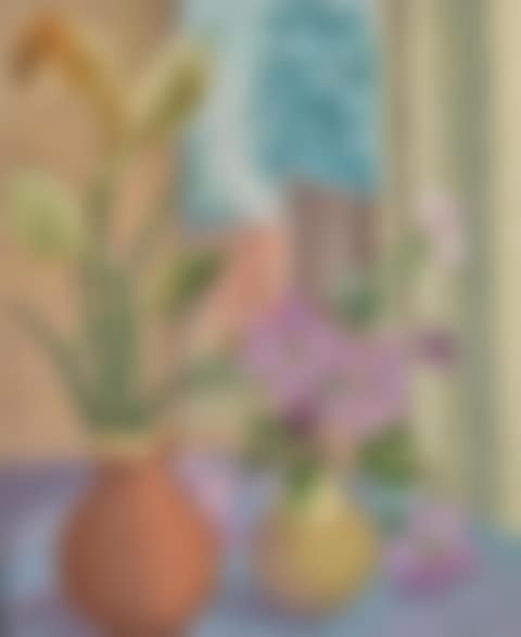 STILL LIFE (CLEMATIS, KNIPHOFIA AND HOLLYHOCK) (preview)
