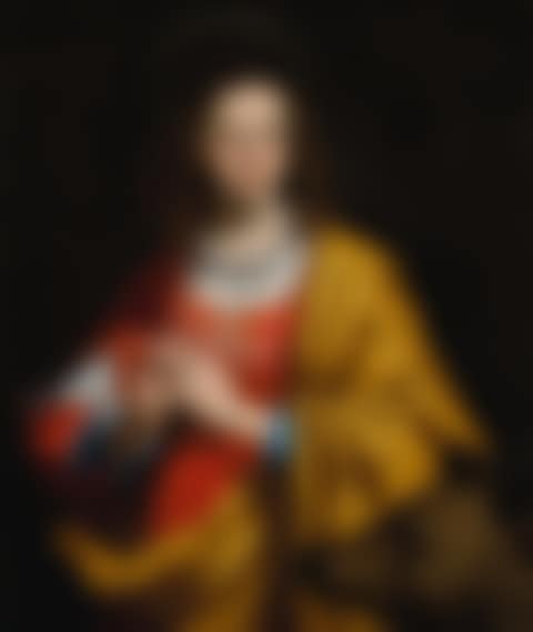 Portrait of a young woman, probably Margherita Galli, in the guise of Saint Margaret (preview)